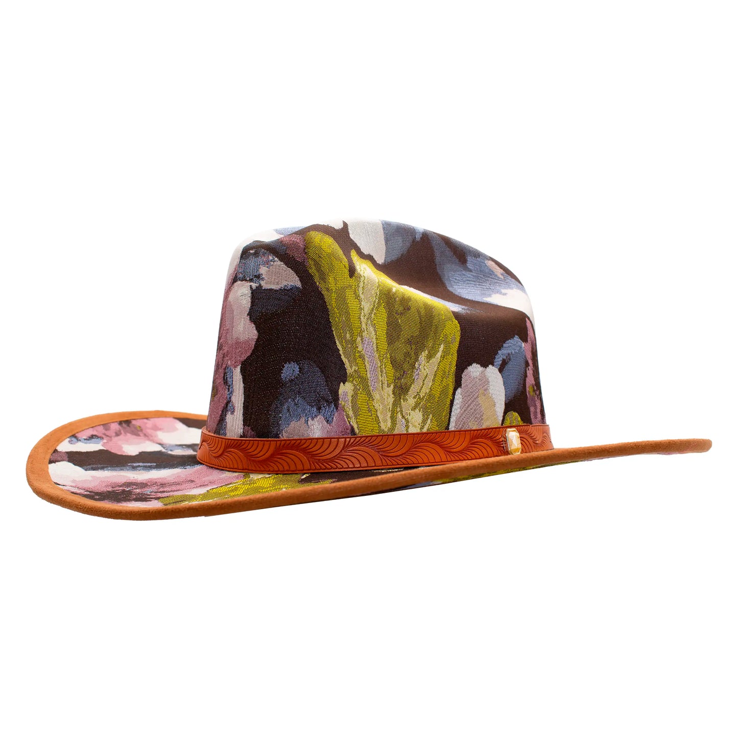 MUSTARD FLORAL HAT