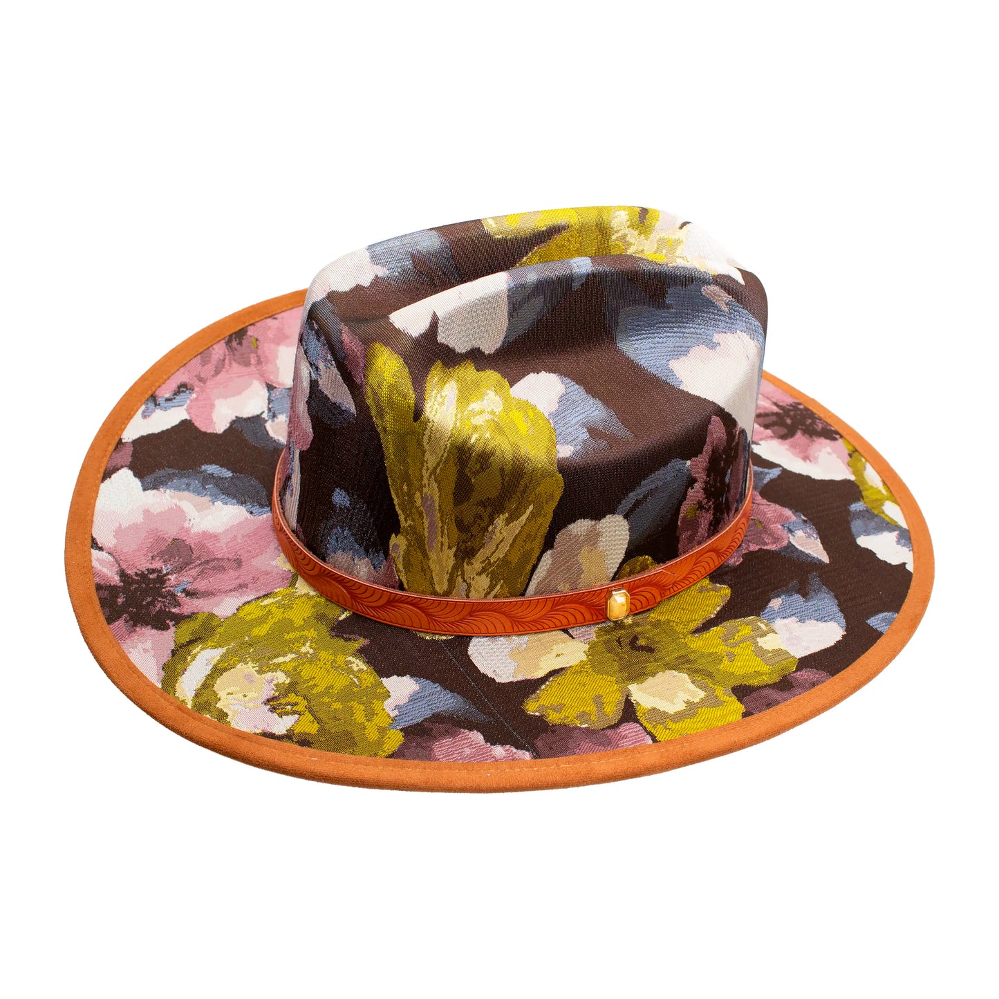 MUSTARD FLORAL HAT