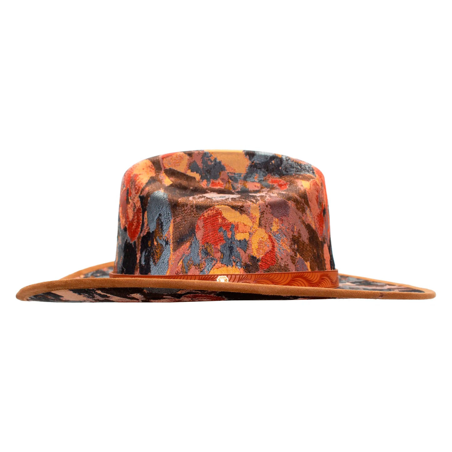 OCHRE FLORAL HAT