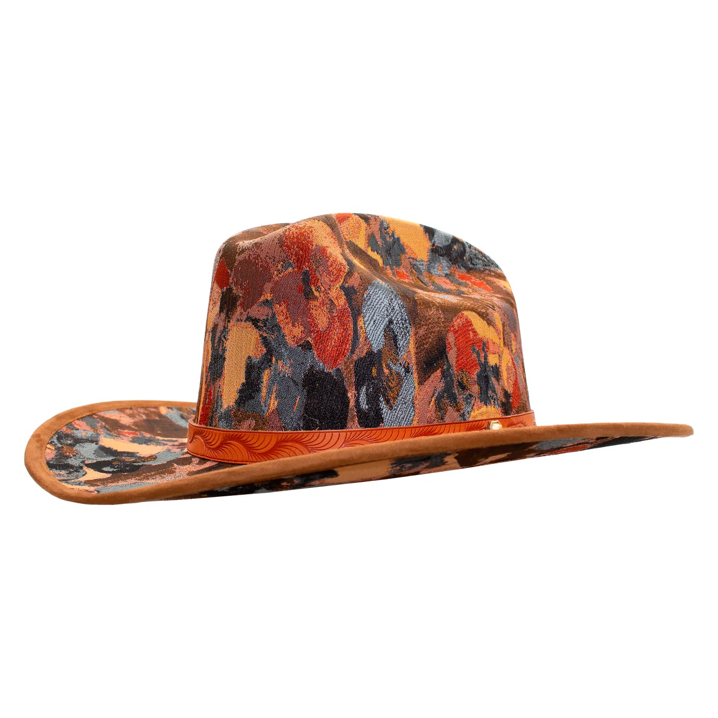 OCHRE FLORAL HAT