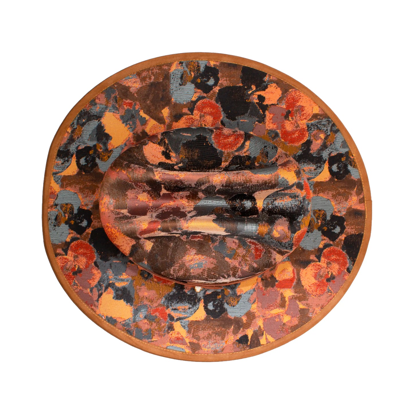 OCHRE FLORAL HAT