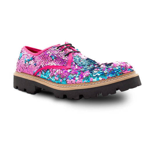 VE-02 FUCHSIA & AQUA SEQUINS