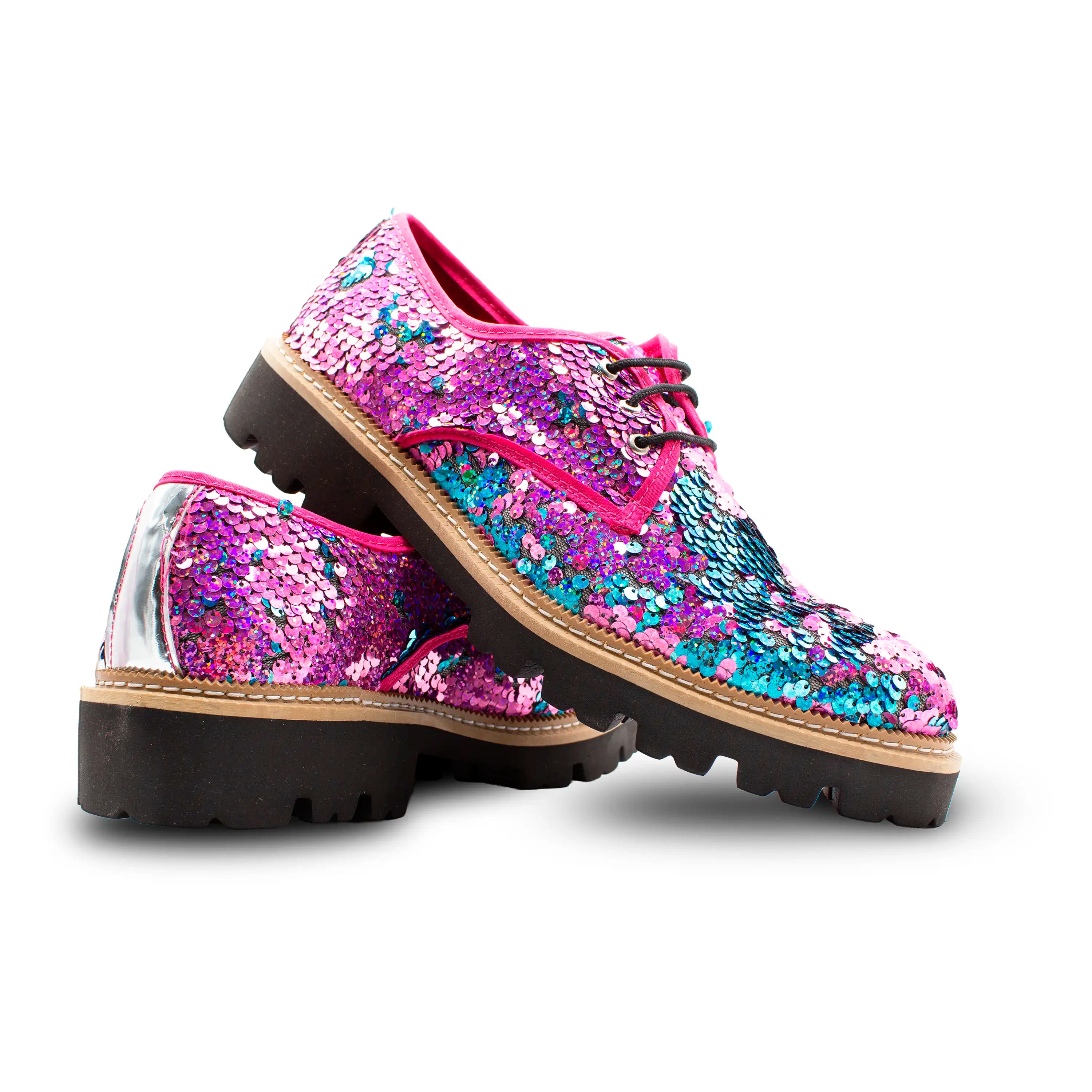 VE-02 FUCHSIA & AQUA SEQUINS