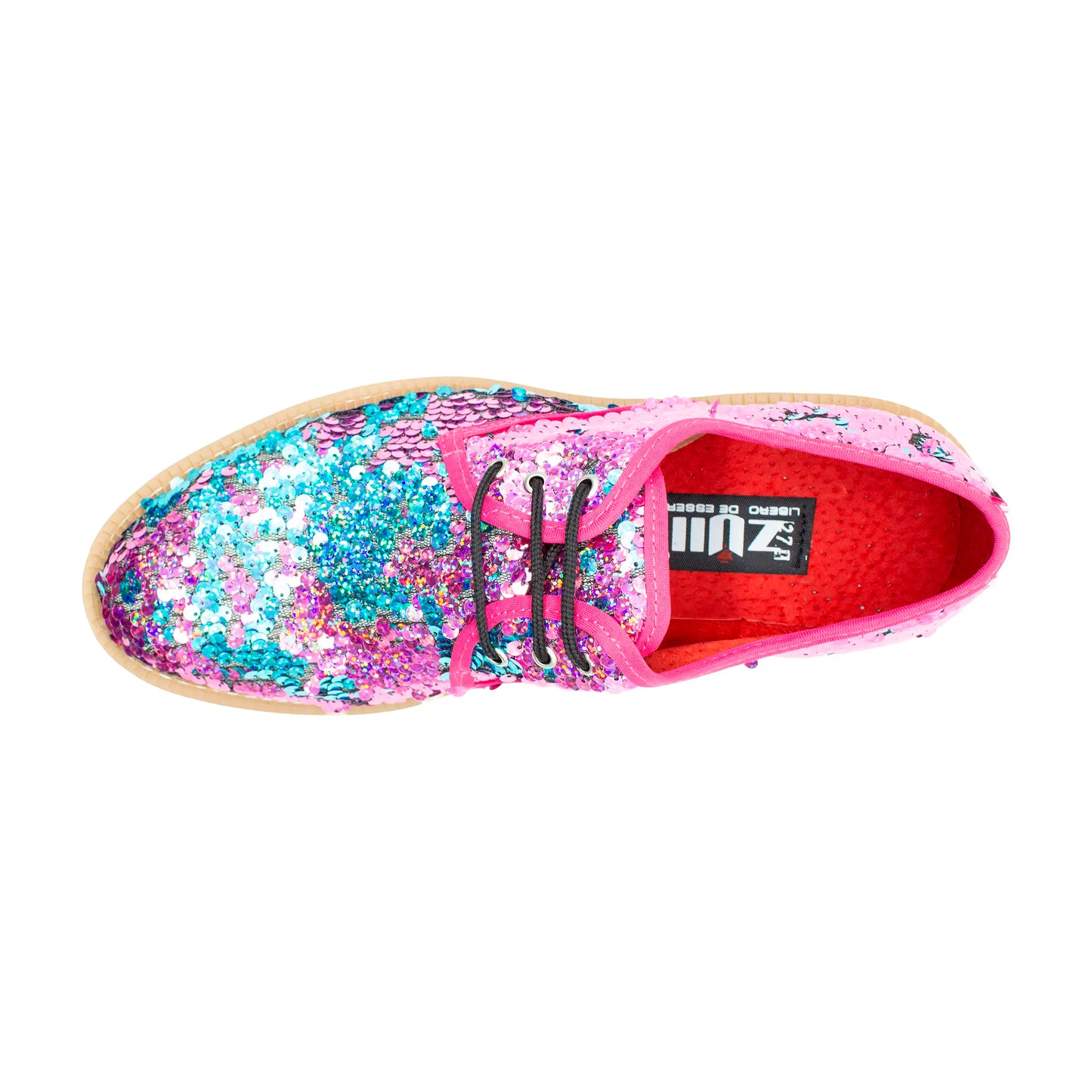 VE-02 FUCHSIA & AQUA SEQUINS