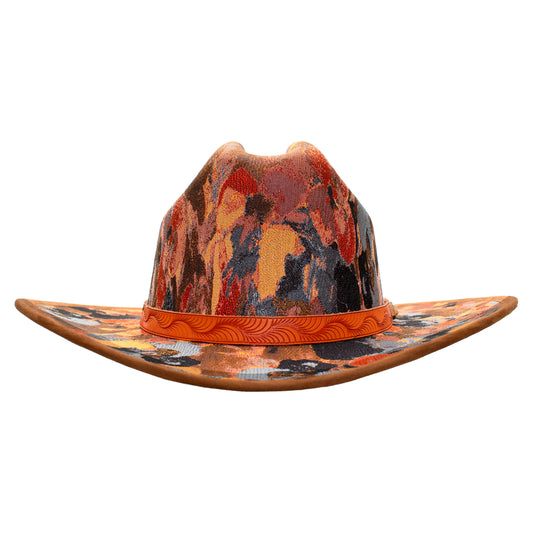 OCHRE FLORAL HAT